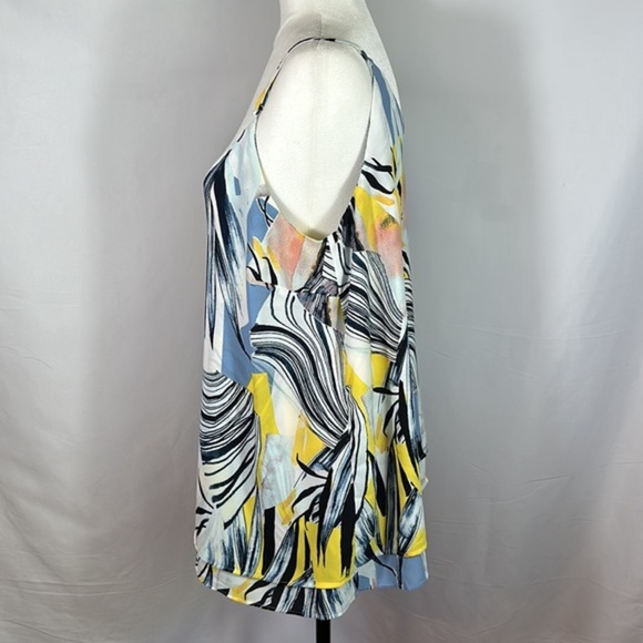 Addition Elle Chiffon Double Layer Pattern Tank Top - Picture 3 of 11